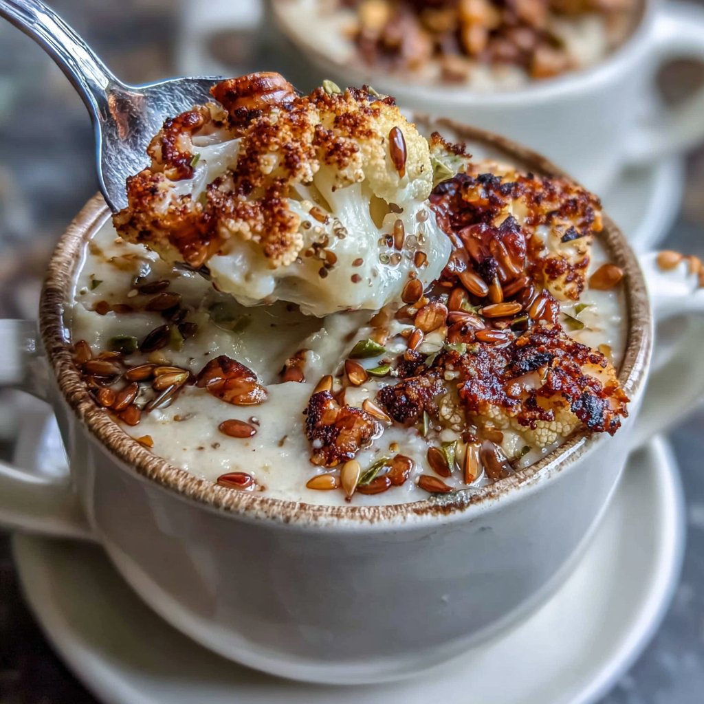 Creamy Roasted Cauliflower Soup