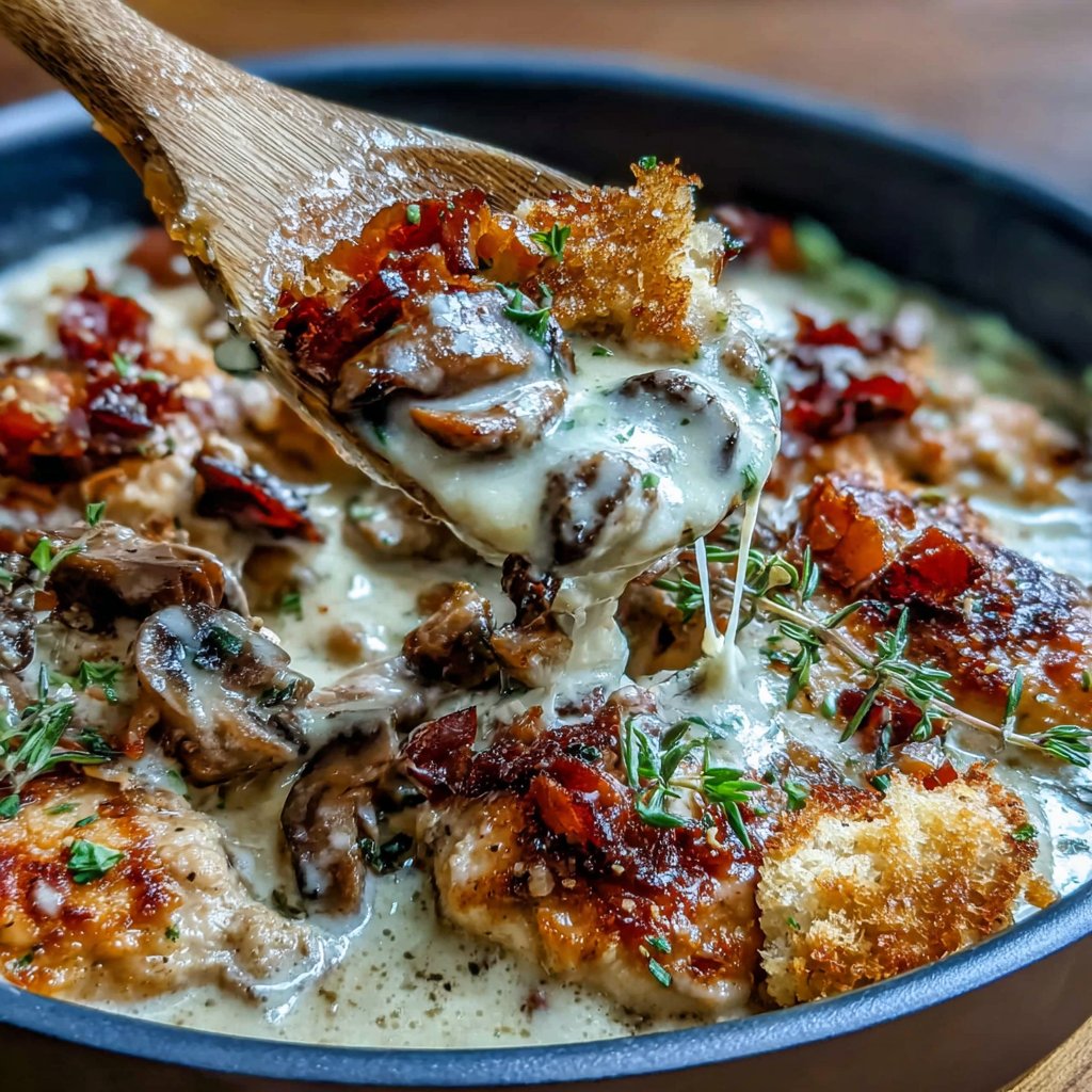 One Pan Creamy Mushroom Chicken