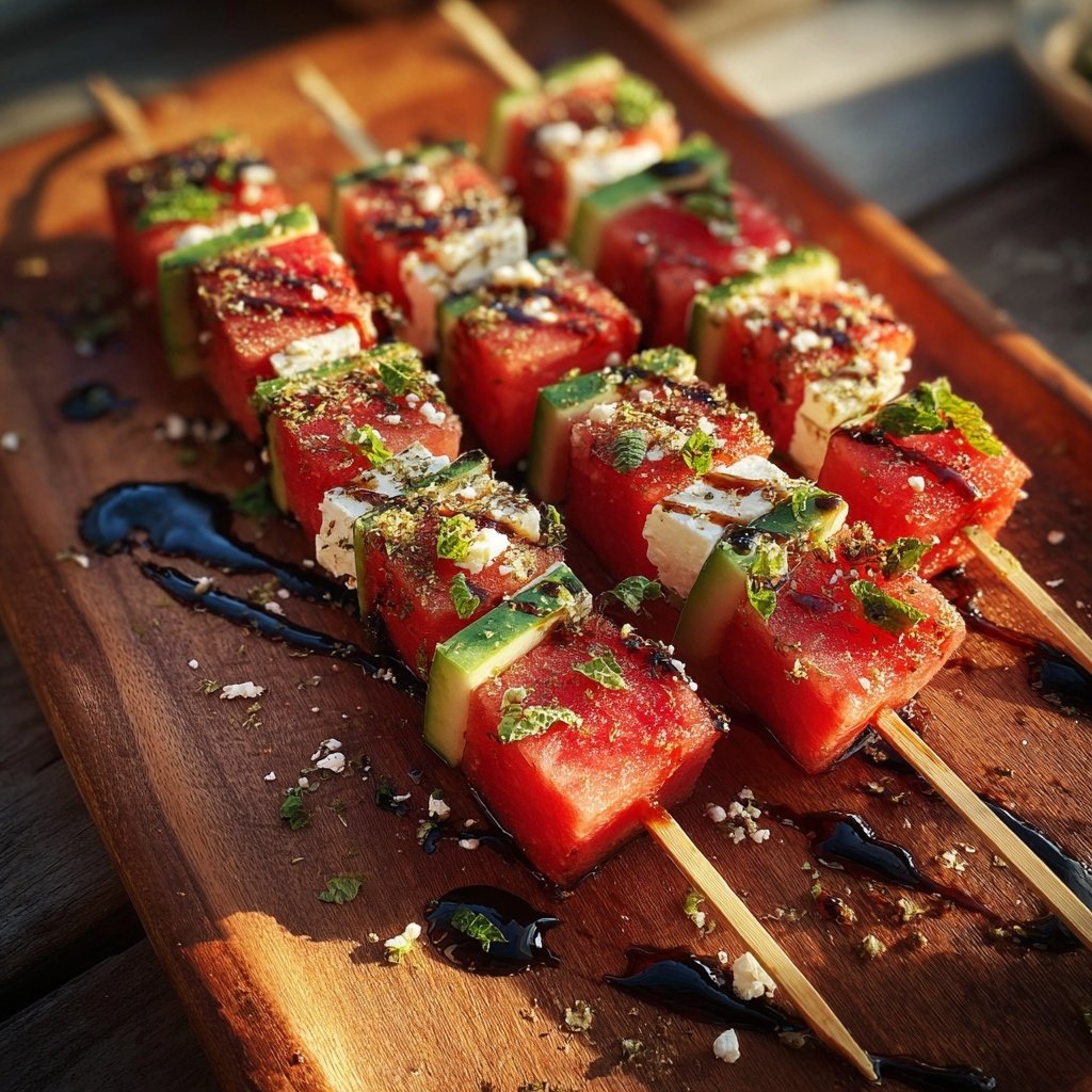 Mini Watermelon Feta Skewers